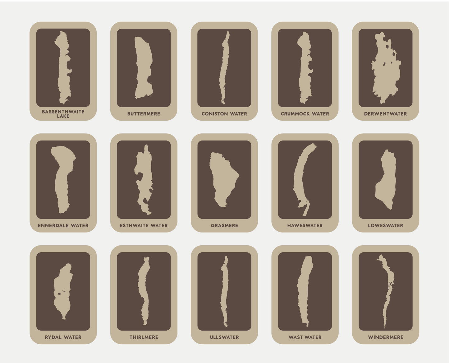 Choose Your Lake, Wooden Rectangle Magnet