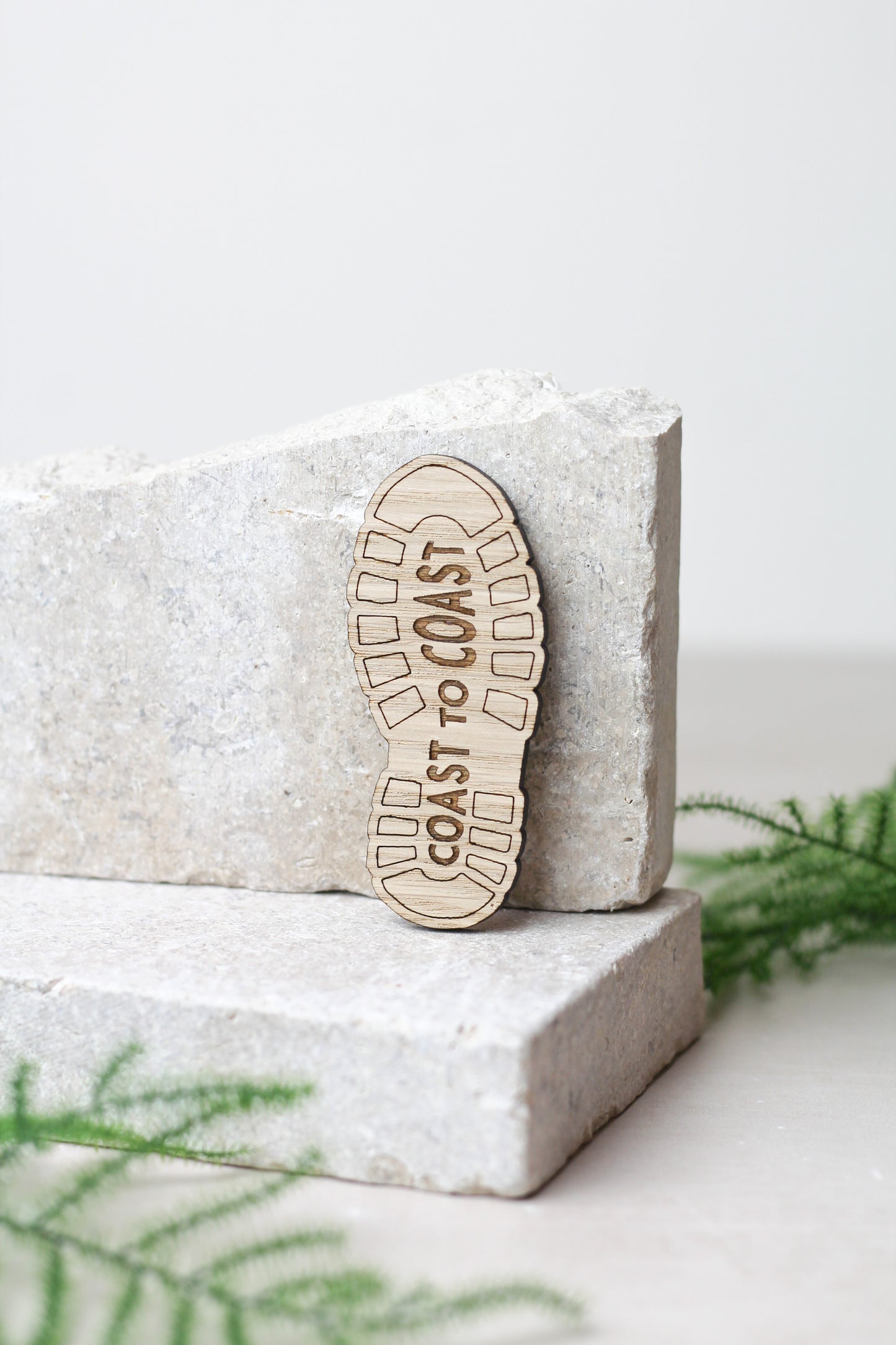 "Coast to Coast" Boot Wooden Magnet