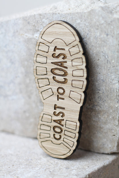 "Coast to Coast" Boot Wooden Magnet