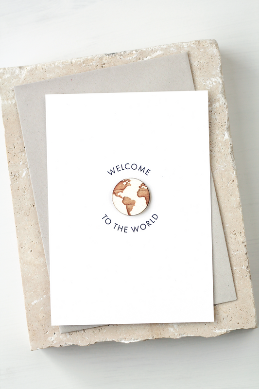 'Welcome to the World' with Wooden World Charm