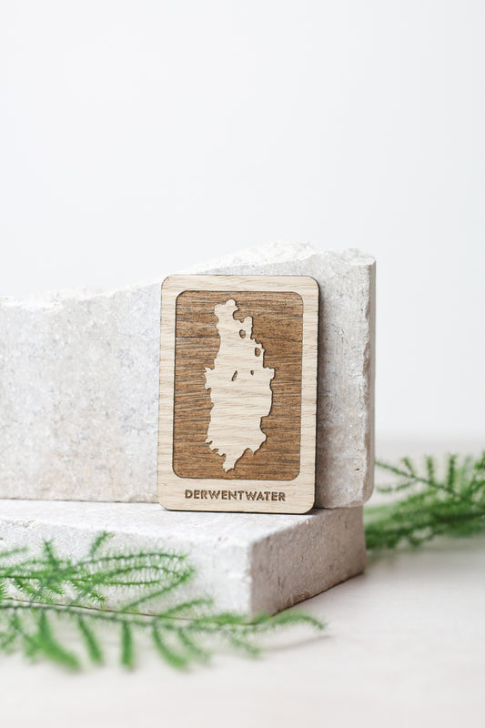 Choose Your Lake, Wooden Rectangle Magnet